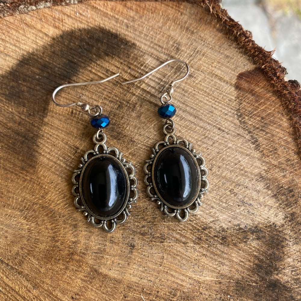 Black Opal Earrings NEW